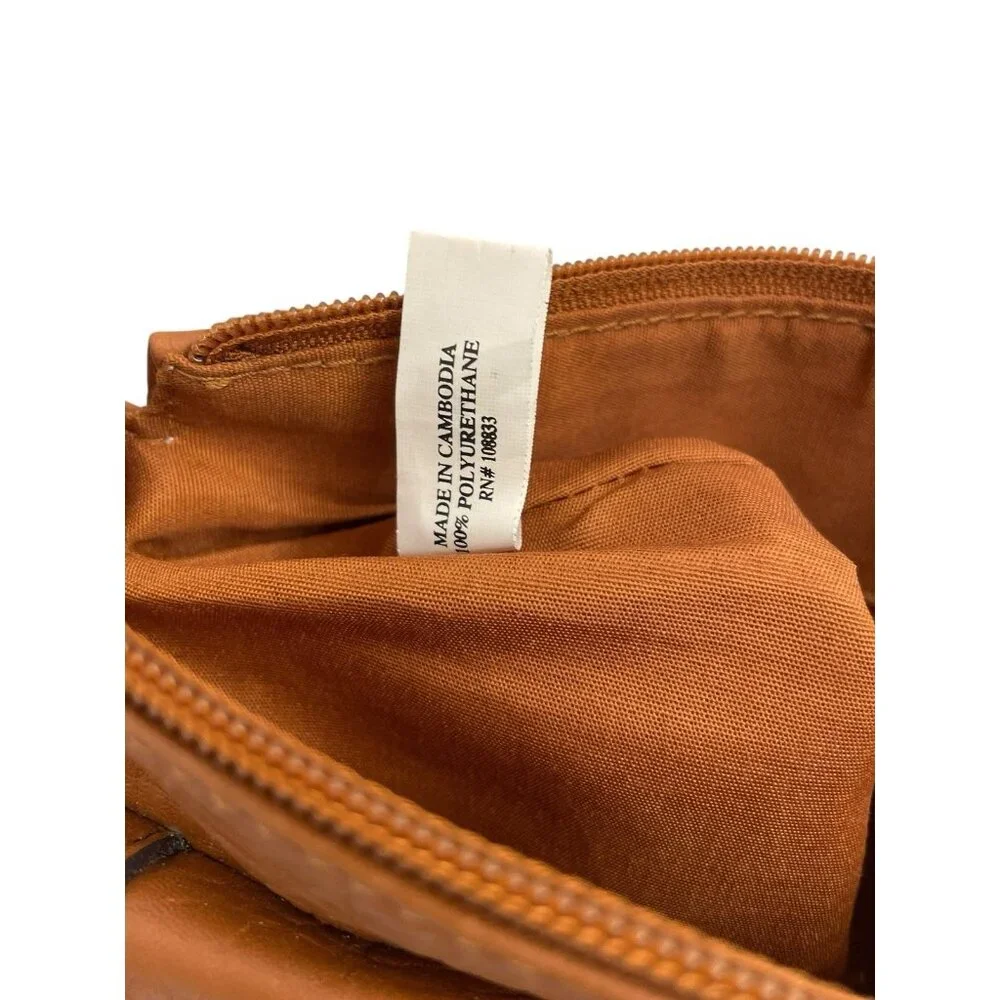 Rosetti Crossbody Shoulder Handbag Faux Leather Cognac Brown Purse - Picture 10 of 13